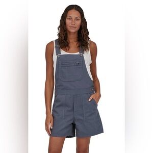 Patagonia Women's Smolder Blue Stand Up Overalls - 5" Organic Cotton Canvas
